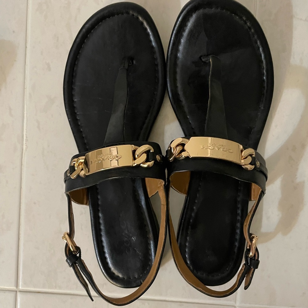Coach Black Sandals